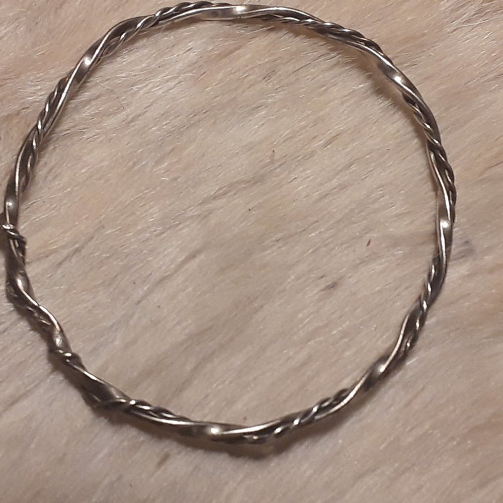 REDUCED FIRM Sterling silver Bangle Bracelet..Vintage